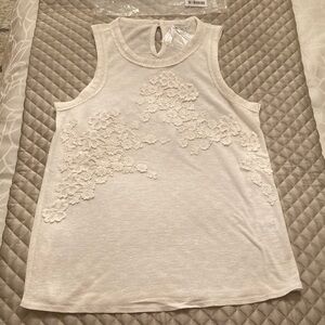 Sundance White Aliso Appliqué Tank